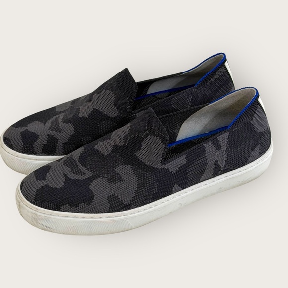 Rothy's Shoes - Rothy's The Original Slip On Sneaker Women's 8.5 Gray Black Camo Casual Shoes